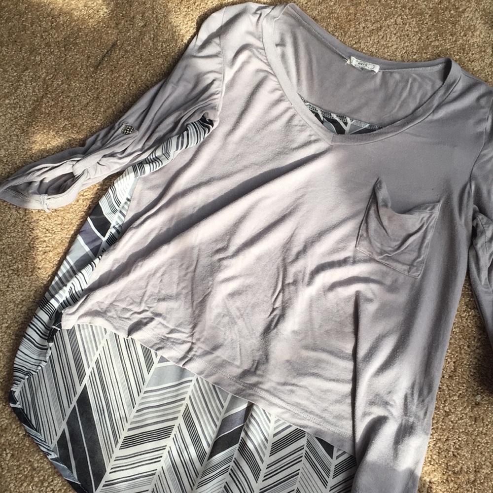 Cropped sleeve shirt